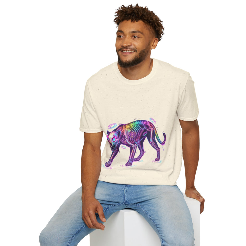 Neon Skeleton Panther Tee - Trendy Urban Streetwear