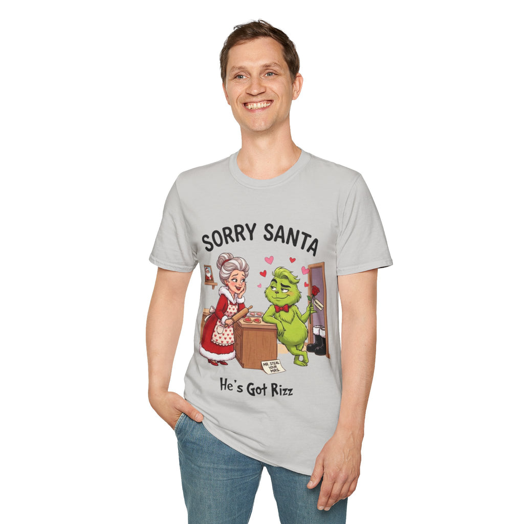 Grinch Rizz T-shirt | Funny Mrs. Claus Christmas Tee