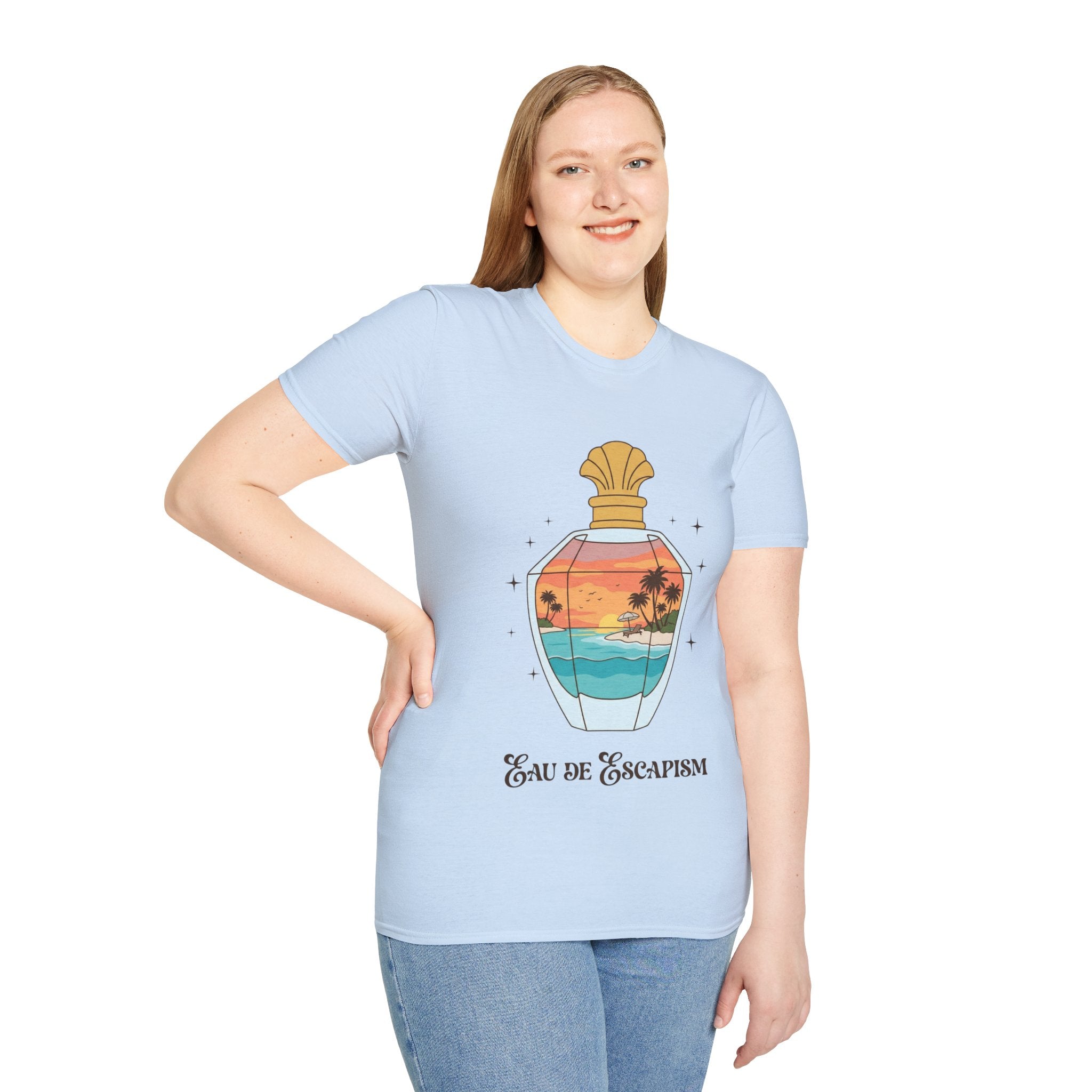 Eau De Escapism Graphic Tee - Dreamy Vacation Aesthetic T-shirt