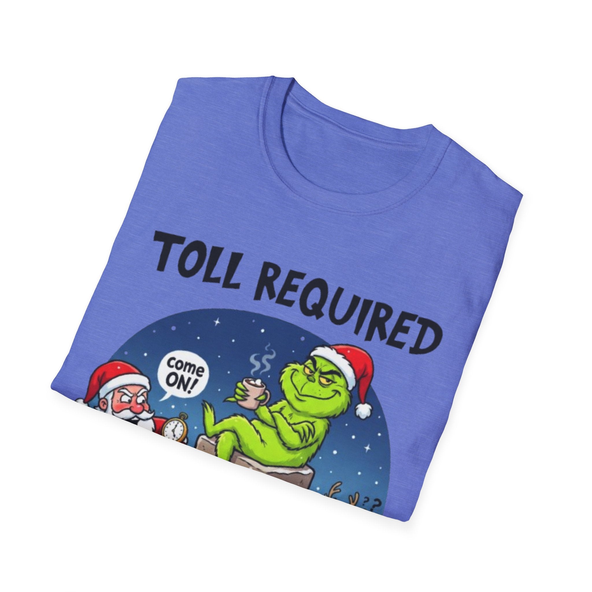 Santa Blocked by Grinch Tee | Funny Grinch Christmas T-shirt