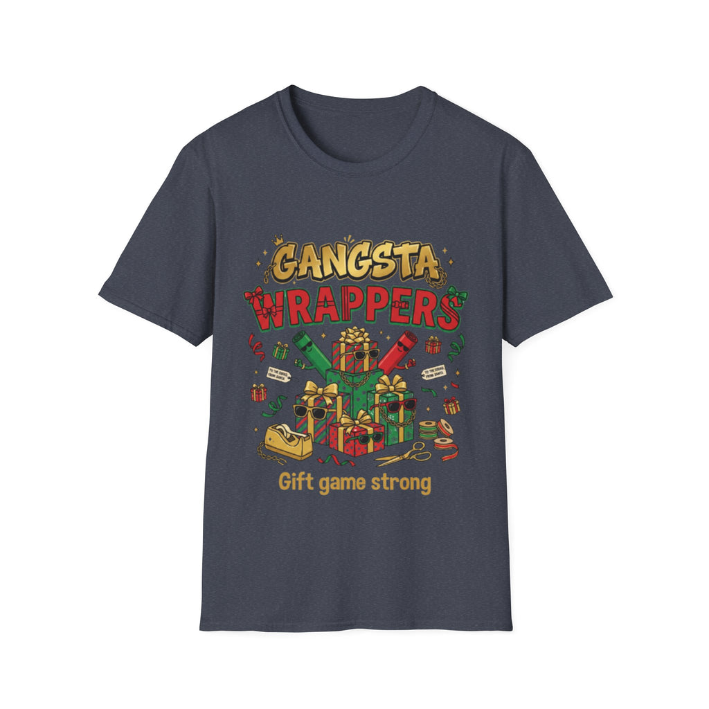 Gangsta Wrappers Crew T-shirt | Funny Christmas Matching Tee
