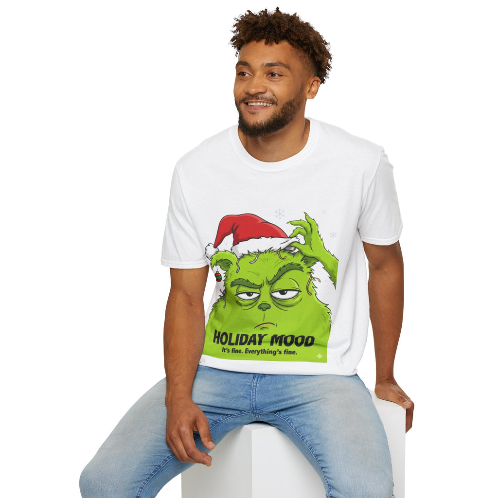 Grinch Holiday Mood T-shirt | Sarcastic Grinch Christmas Tee