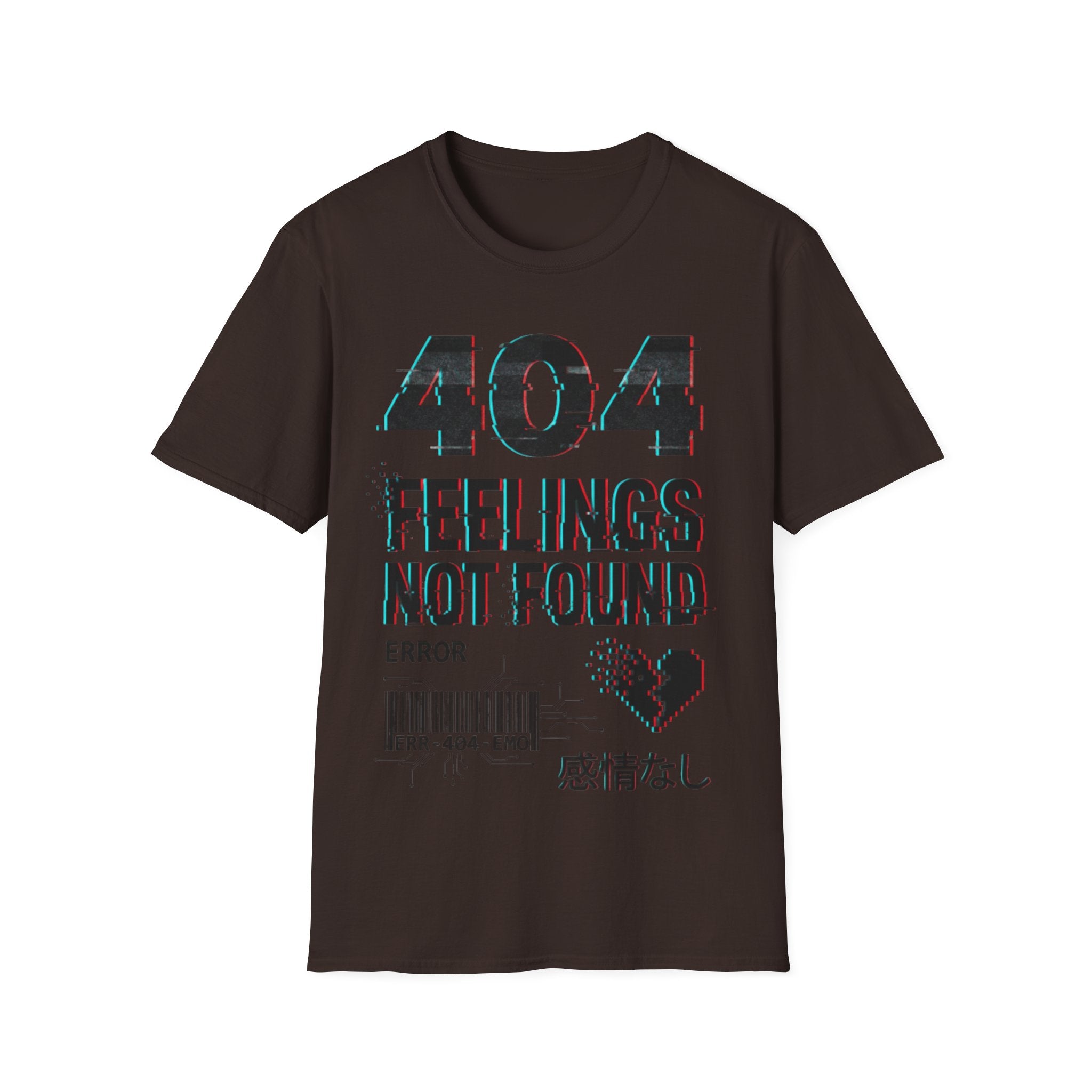 Urban Streetwear '404 Feelings' Glitch T-Shirt