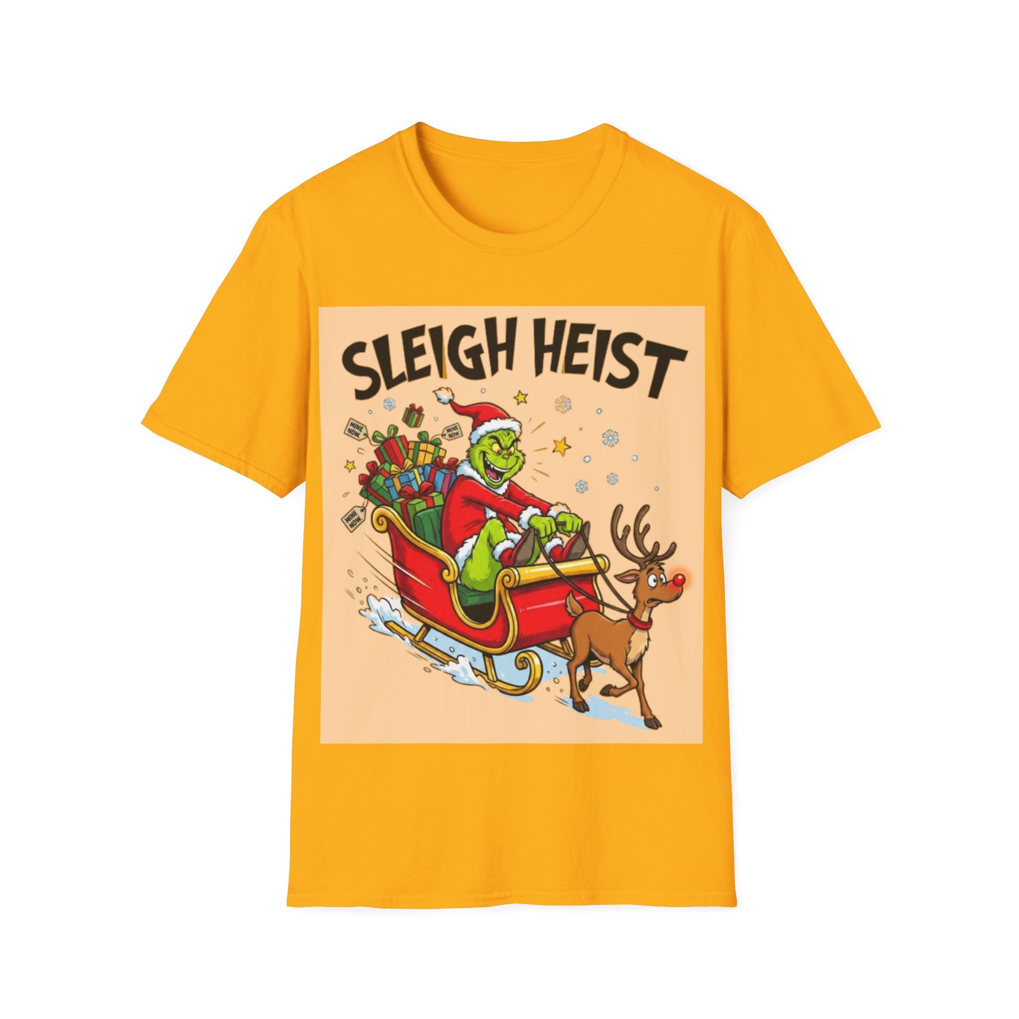 Grinch Sleigh Heist Tee | Funny Grinch Christmas Chaos T-shirt