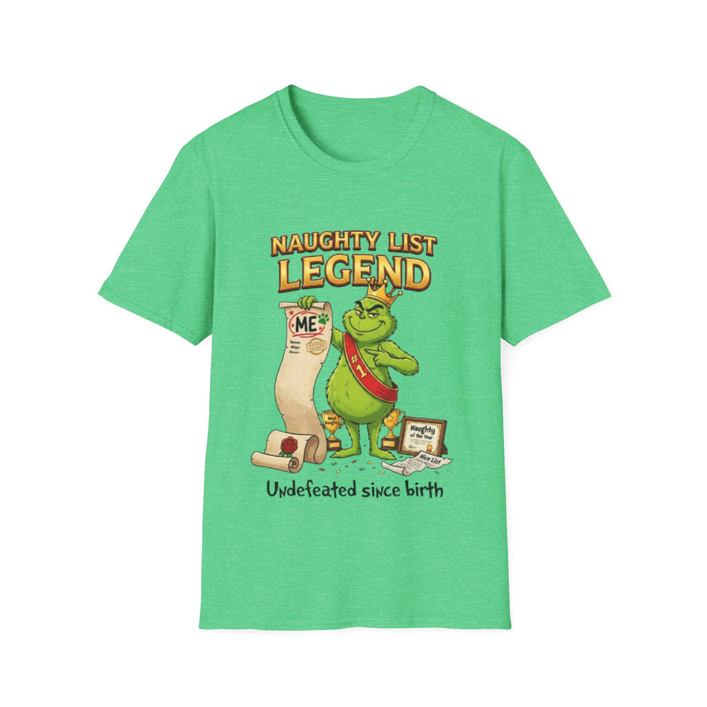Naughty List Legend Tee | Funny Grinch Christmas T-shirt