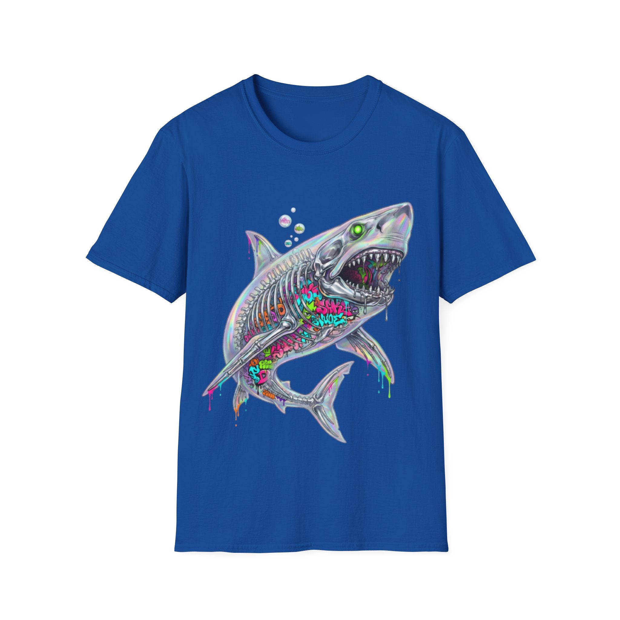 Iridescent Shark Streetwear T-Shirt - Urban Style