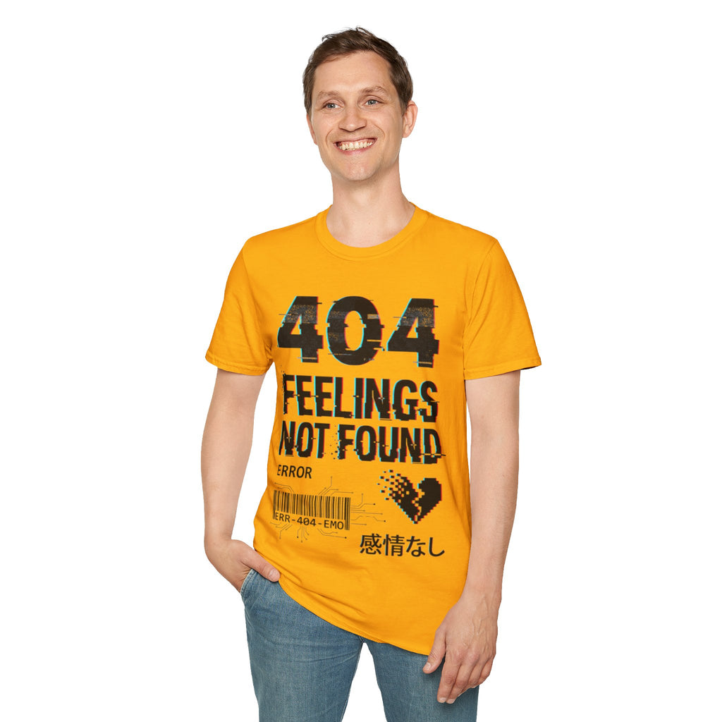 Urban Streetwear '404 Feelings' Glitch T-Shirt