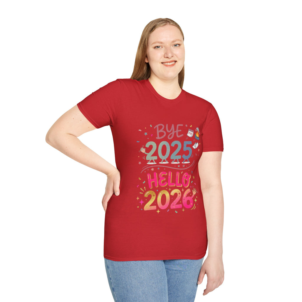 Trendy Urban Bye 2025 Hello 2026 T-Shirt