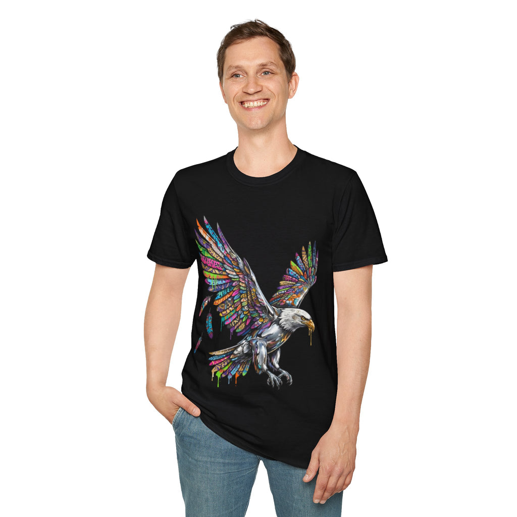 Vibrant Urban Eagle T-Shirt - Bold Streetwear Design