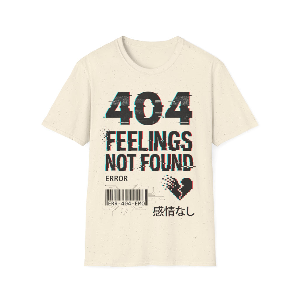 Urban Streetwear '404 Feelings' Glitch T-Shirt