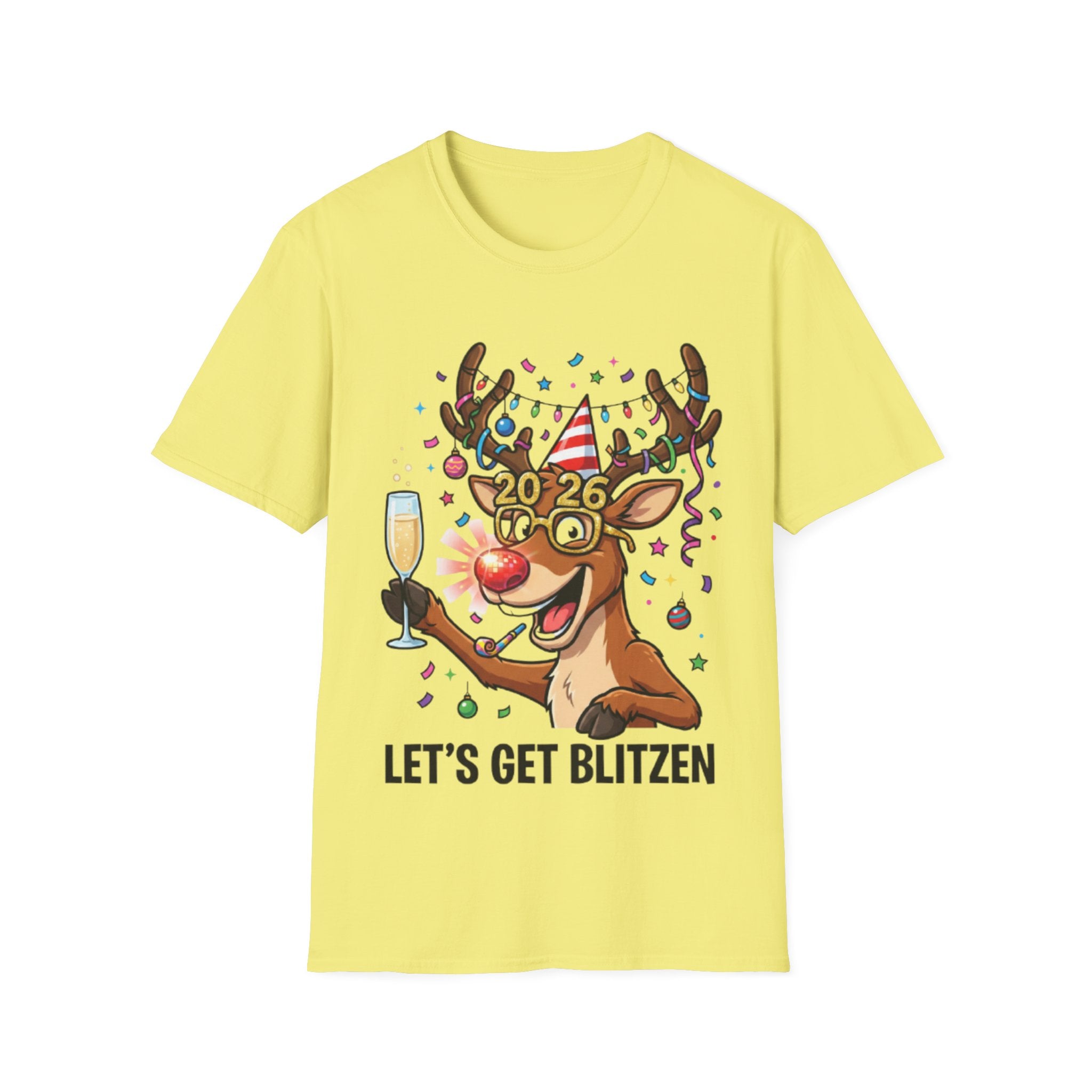 Trendy 2026 Reindeer Party Tee for Urban Style