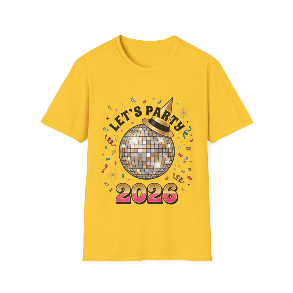 Trendy Let's Party 2026 Disco Ball Tee
