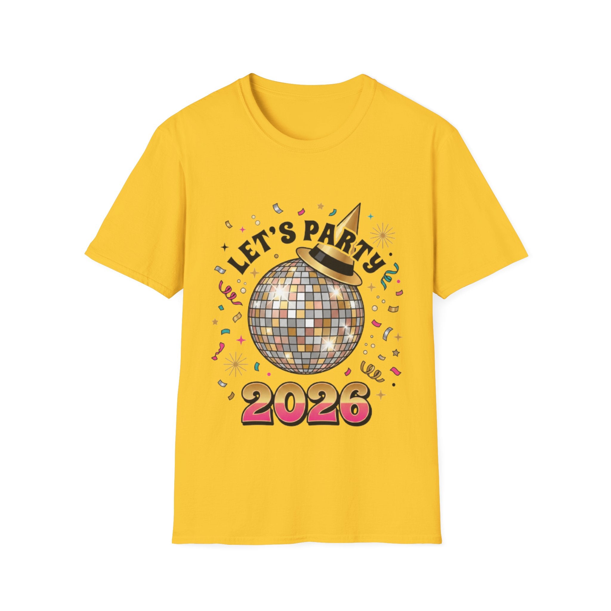 Trendy Let's Party 2026 Disco Ball Tee