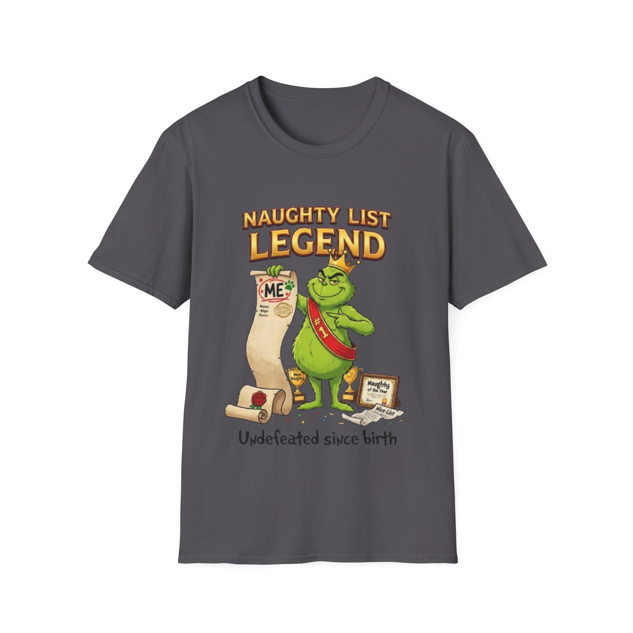 Naughty List Legend Tee | Funny Grinch Christmas T-shirt
