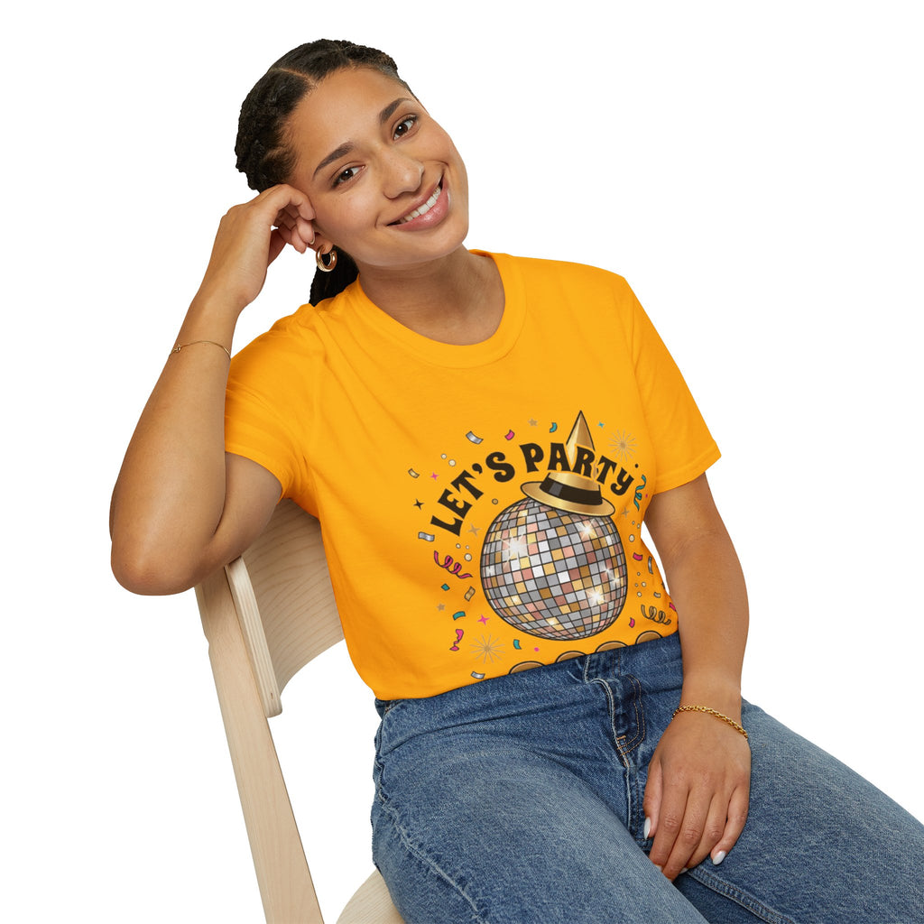 Trendy Let's Party 2026 Disco Ball Tee