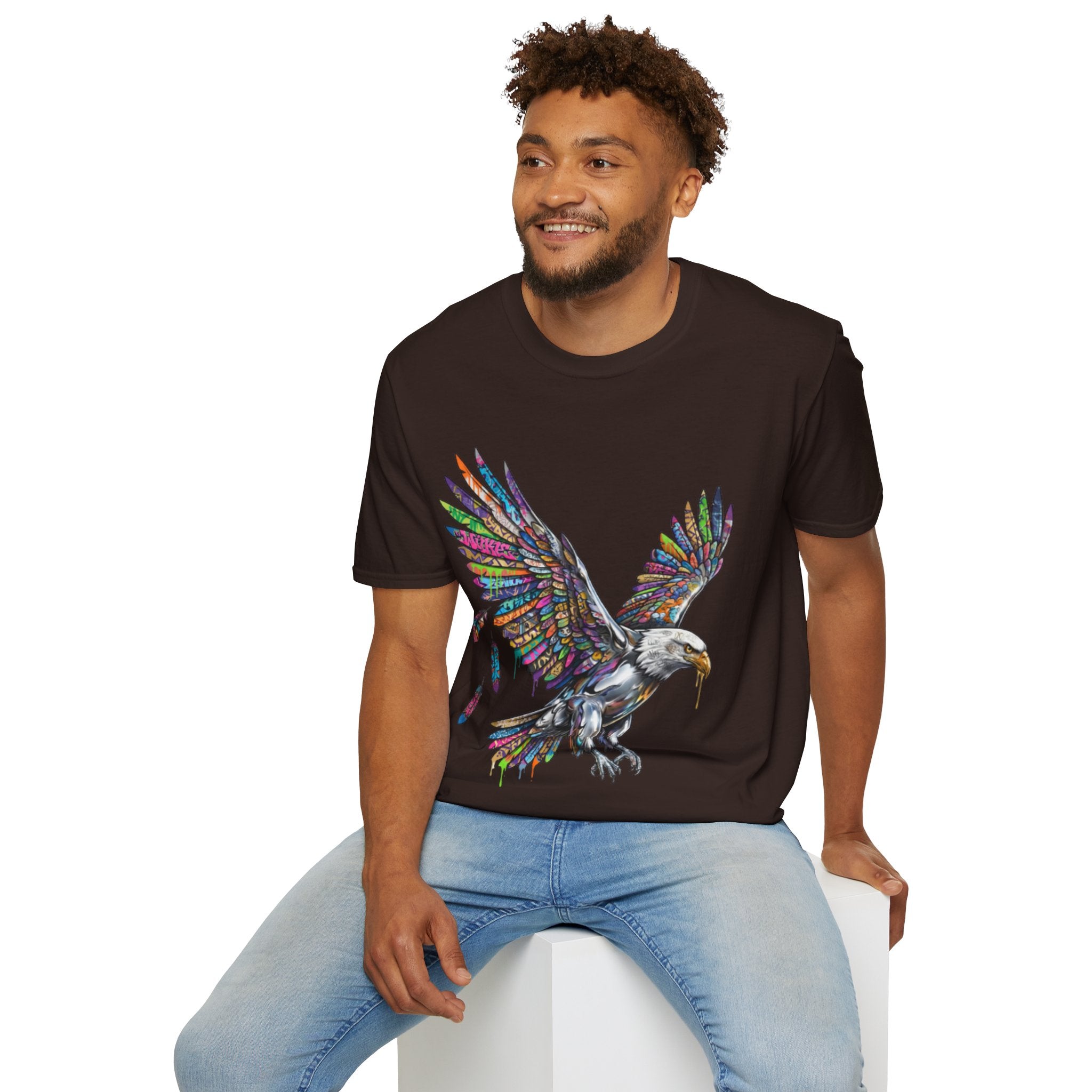 Vibrant Urban Eagle T-Shirt - Bold Streetwear Design