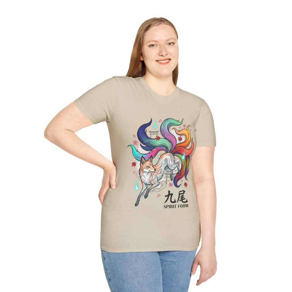 Mystical Nine-Tailed Fox Urban Streetwear Tee