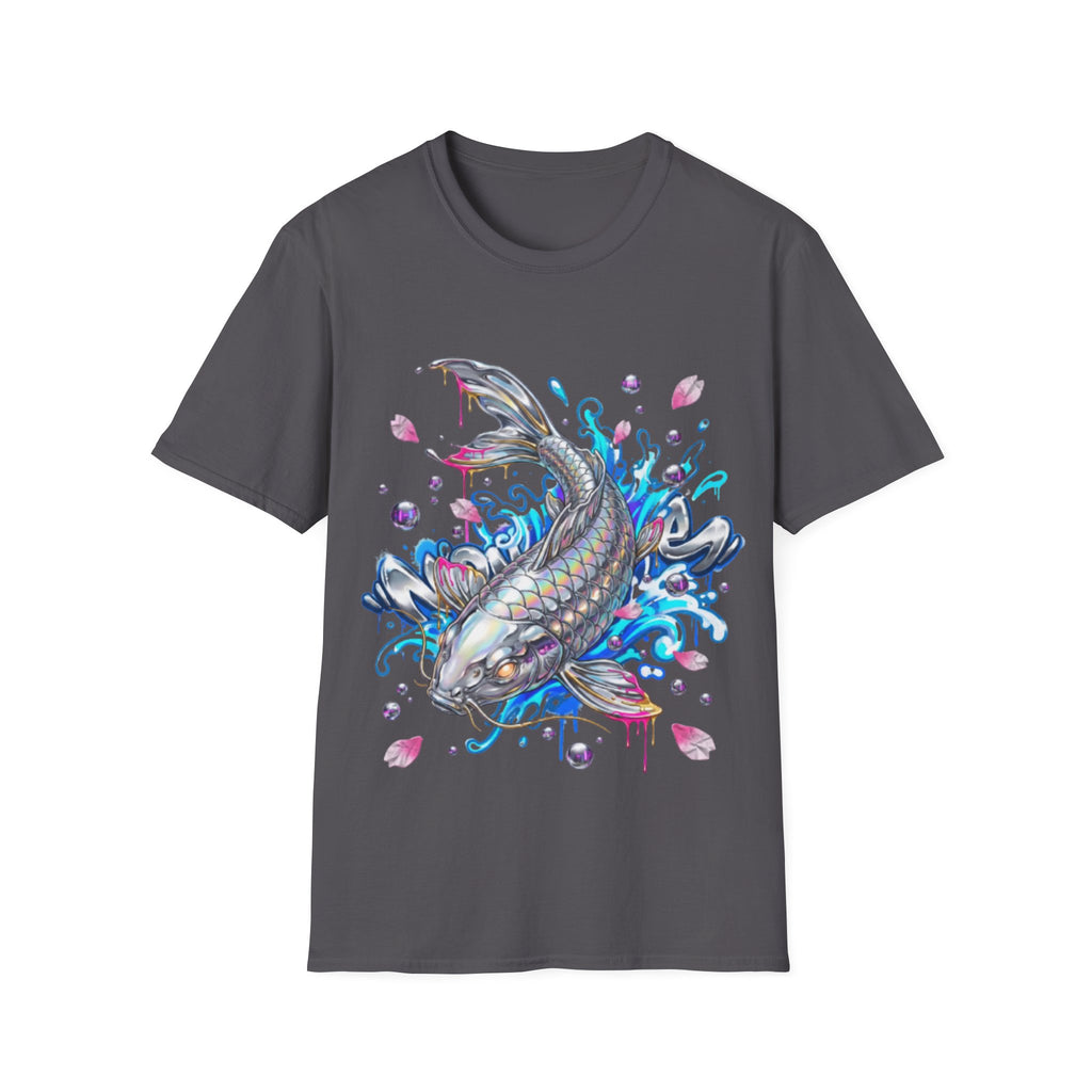 Trendy Holographic Koi T-Shirt for Urban Streetwear