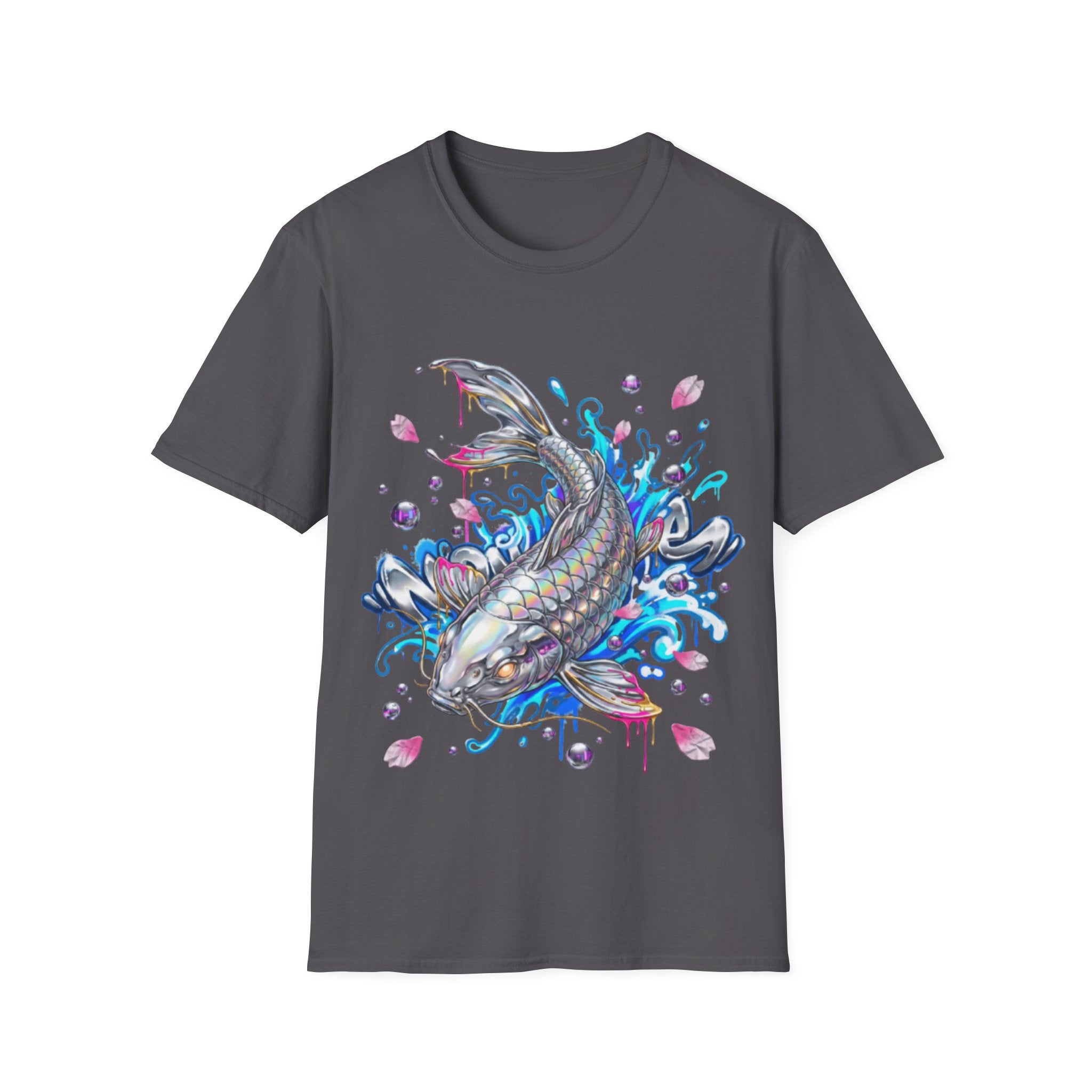 Trendy Holographic Koi T-Shirt for Urban Streetwear