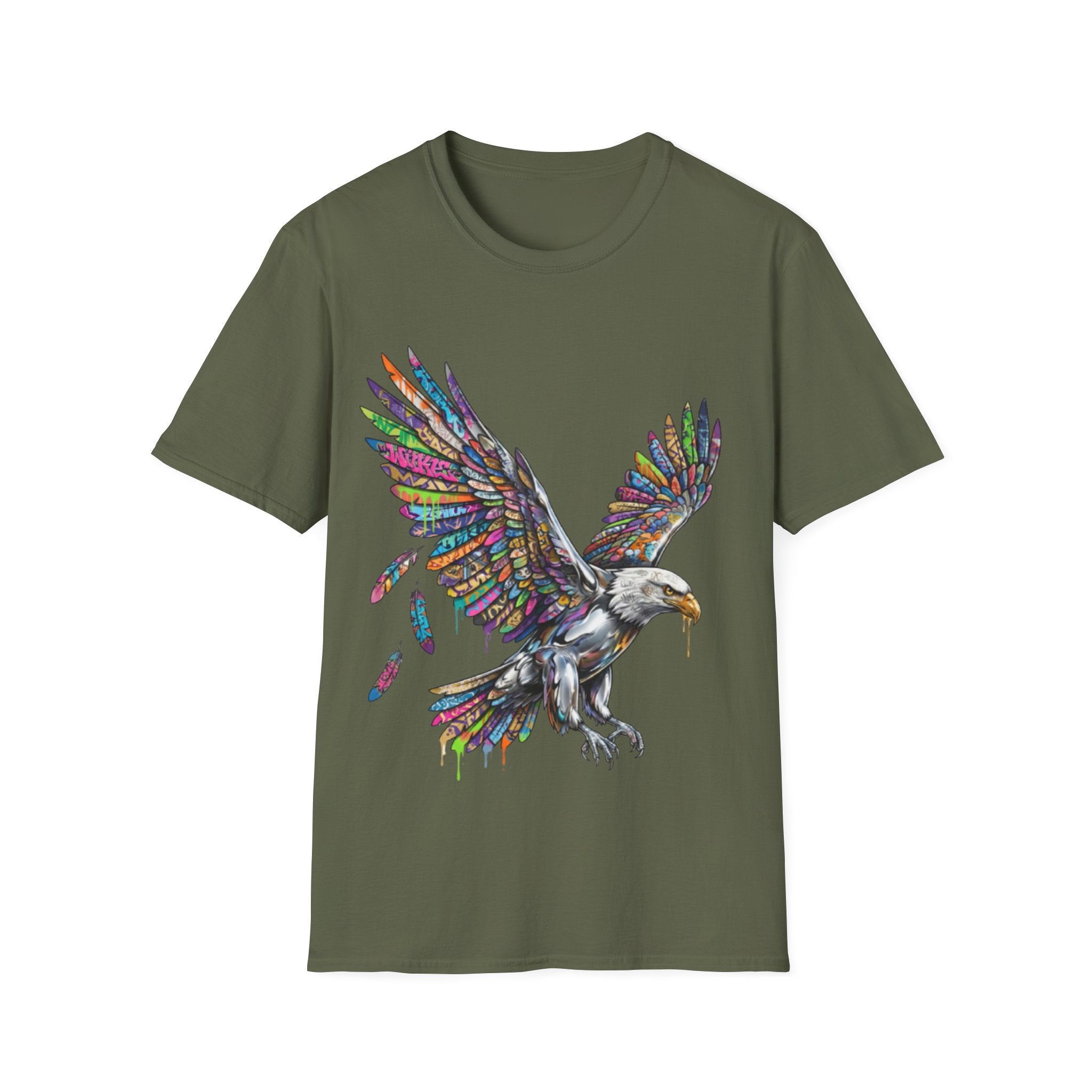 Vibrant Urban Eagle T-Shirt - Bold Streetwear Design