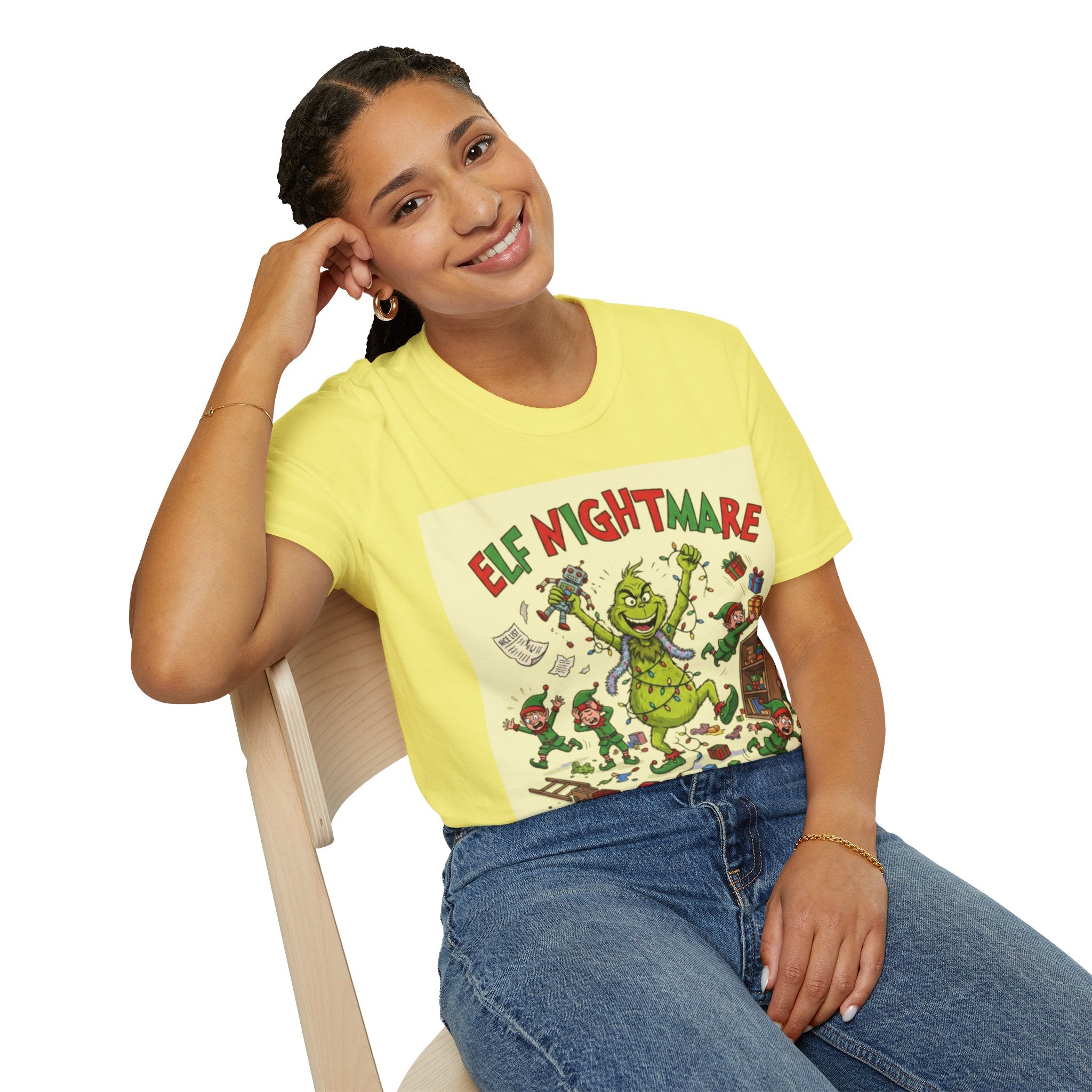 Grinch Elf Nightmare Tee | Funny Grinch Christmas Chaos T-shirt