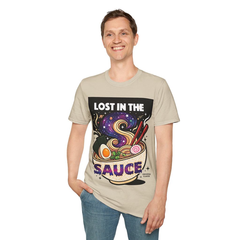 Lost in the Sauce Ramen Graphic Tee | Cosmic Noodle Bowl Streetwear Shirt