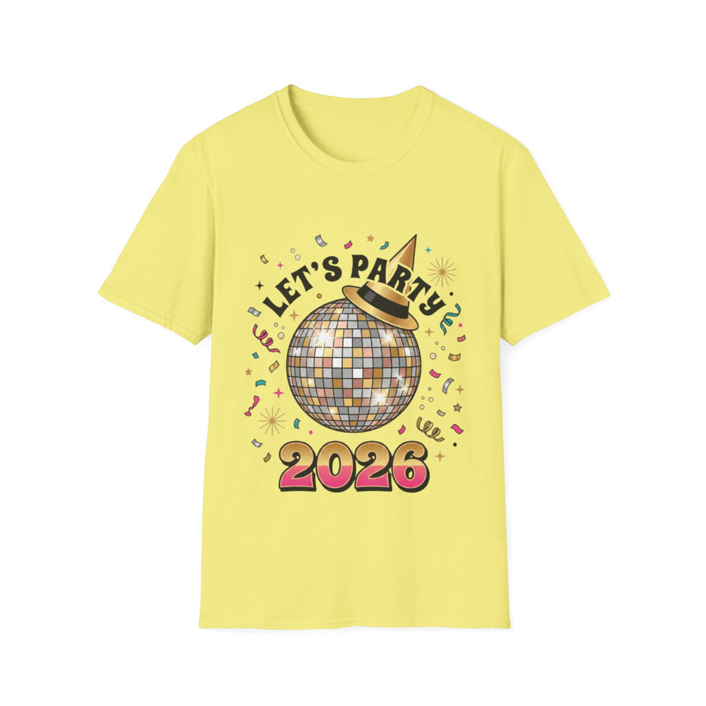 Trendy Let's Party 2026 Disco Ball Tee