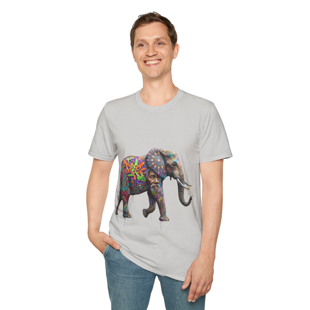 Vibrant Urban Elephant Streetwear Tee - Unisex