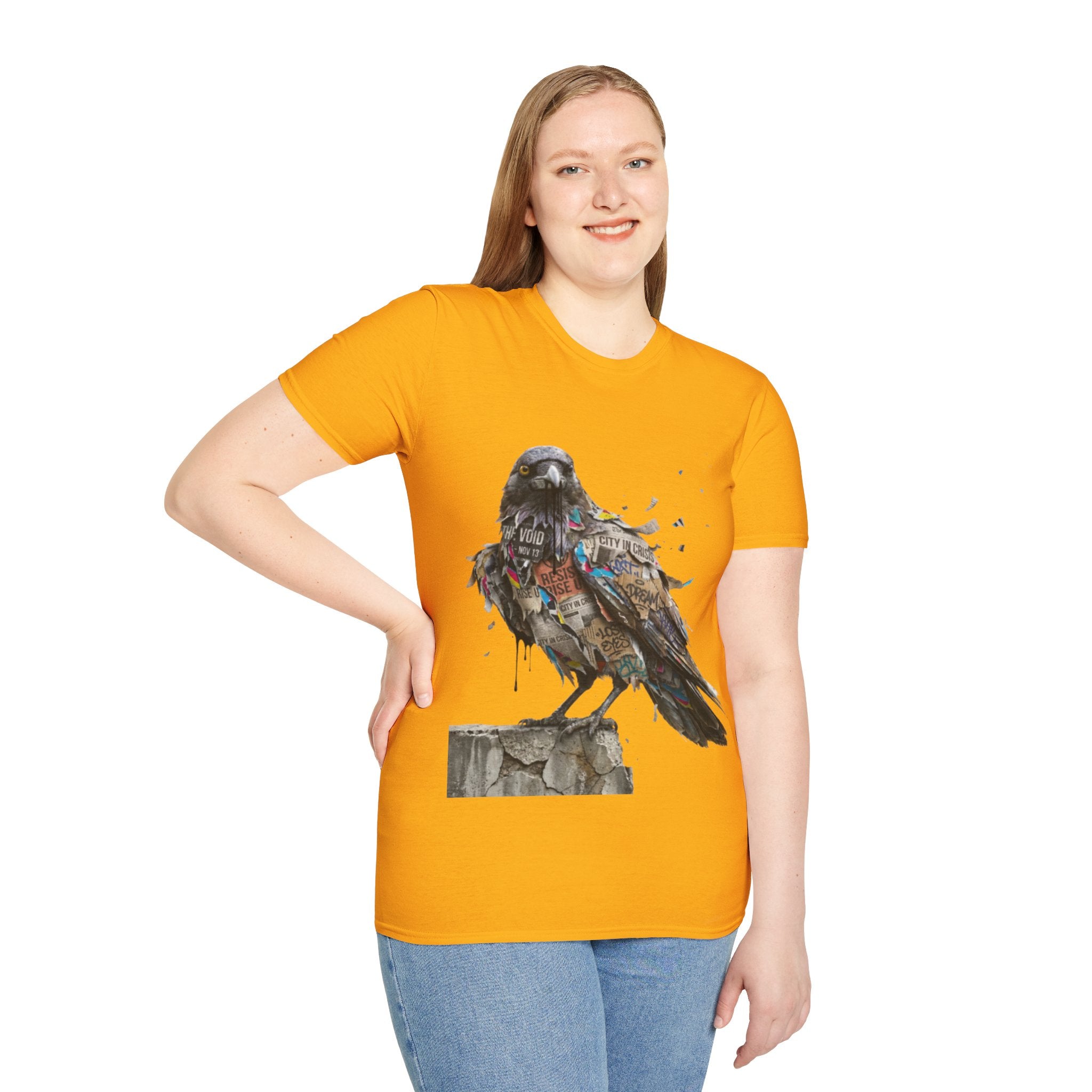 Urban Rebel Crow T-Shirt - Trendy Streetwear Style
