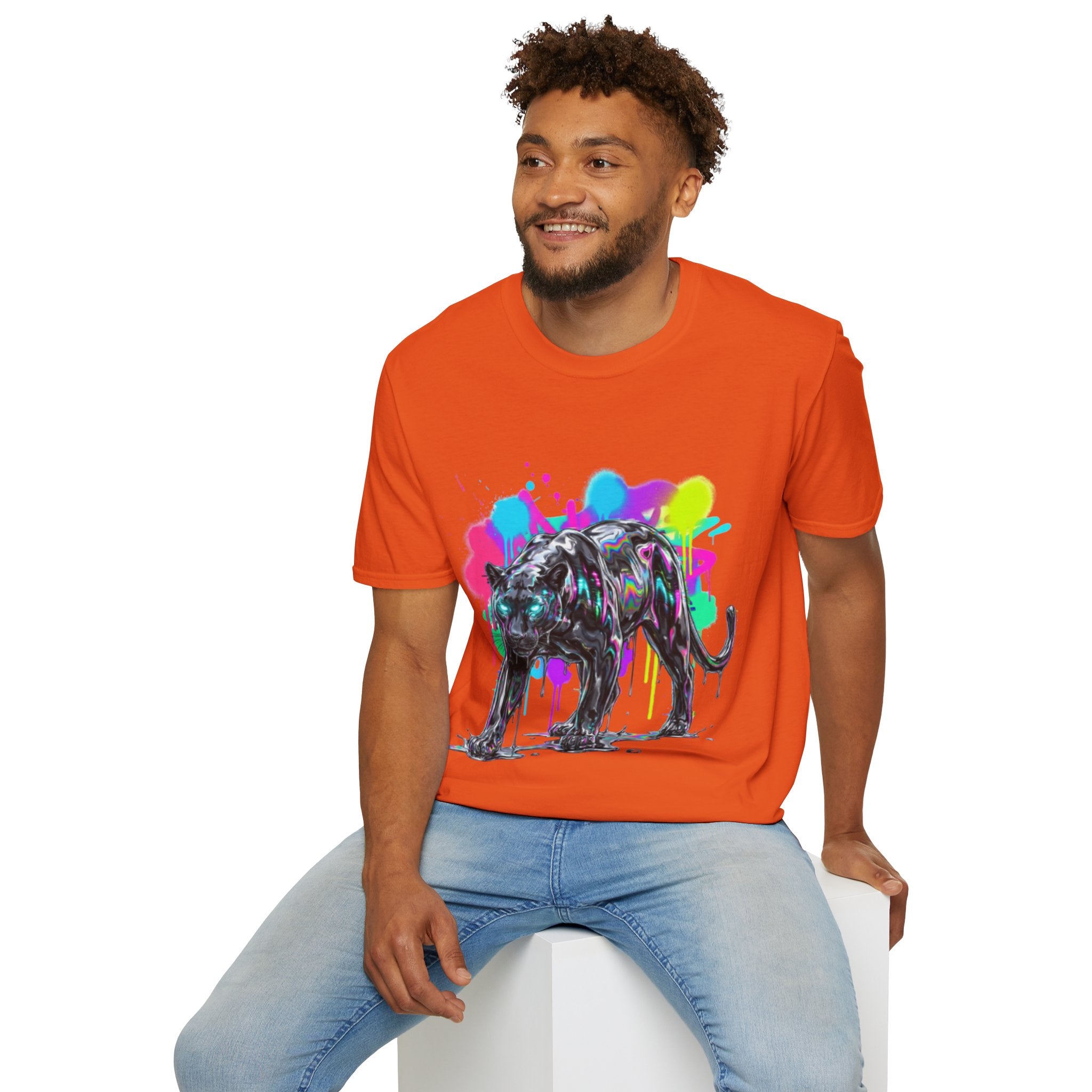 Neon Panther Streetwear Tee - Urban Trendy Vibes