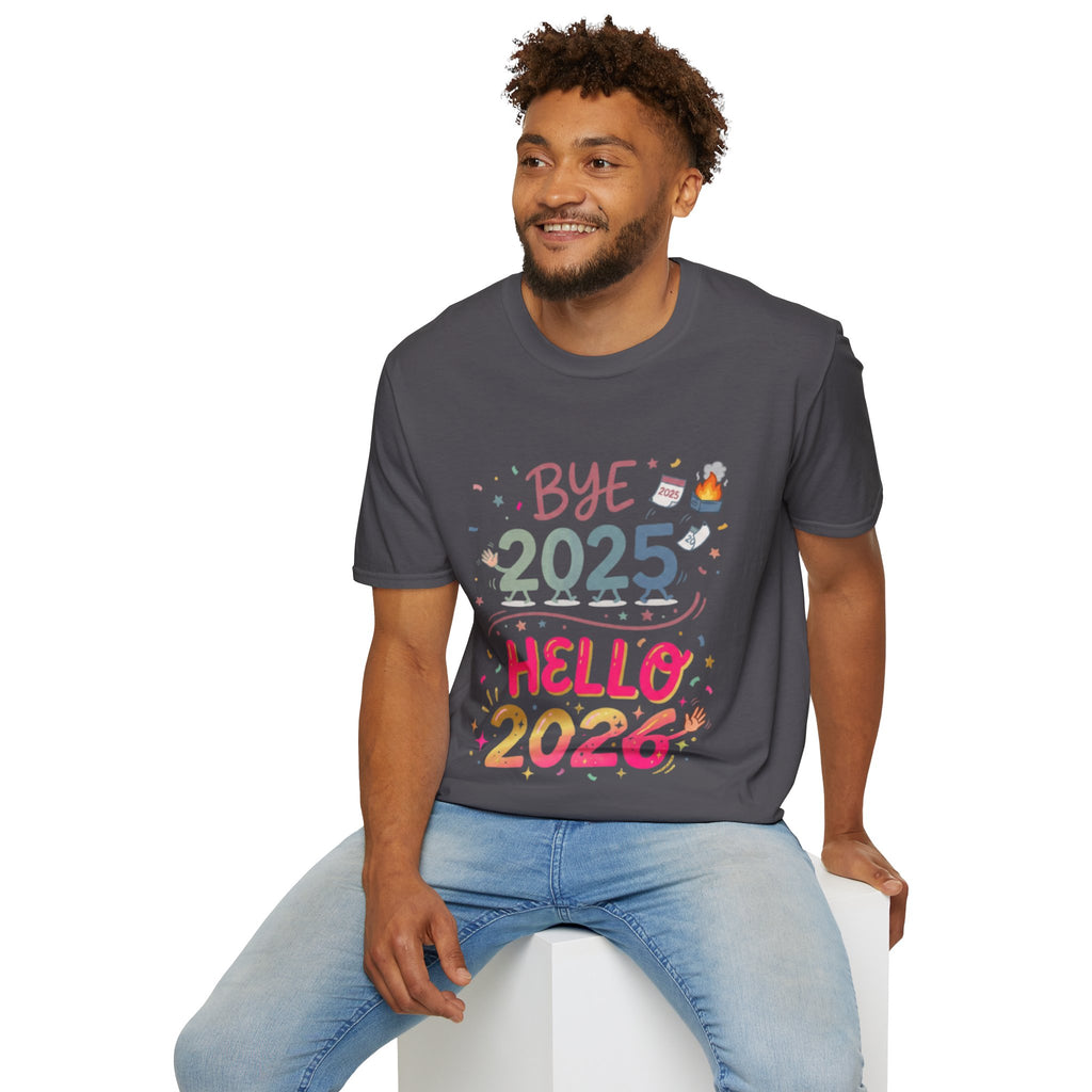 Trendy Urban Bye 2025 Hello 2026 T-Shirt