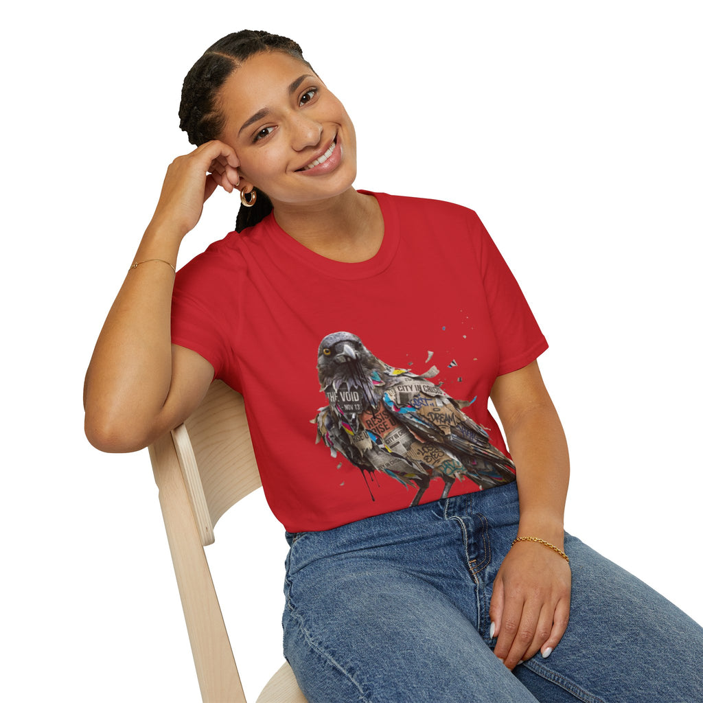 Urban Rebel Crow T-Shirt - Trendy Streetwear Style