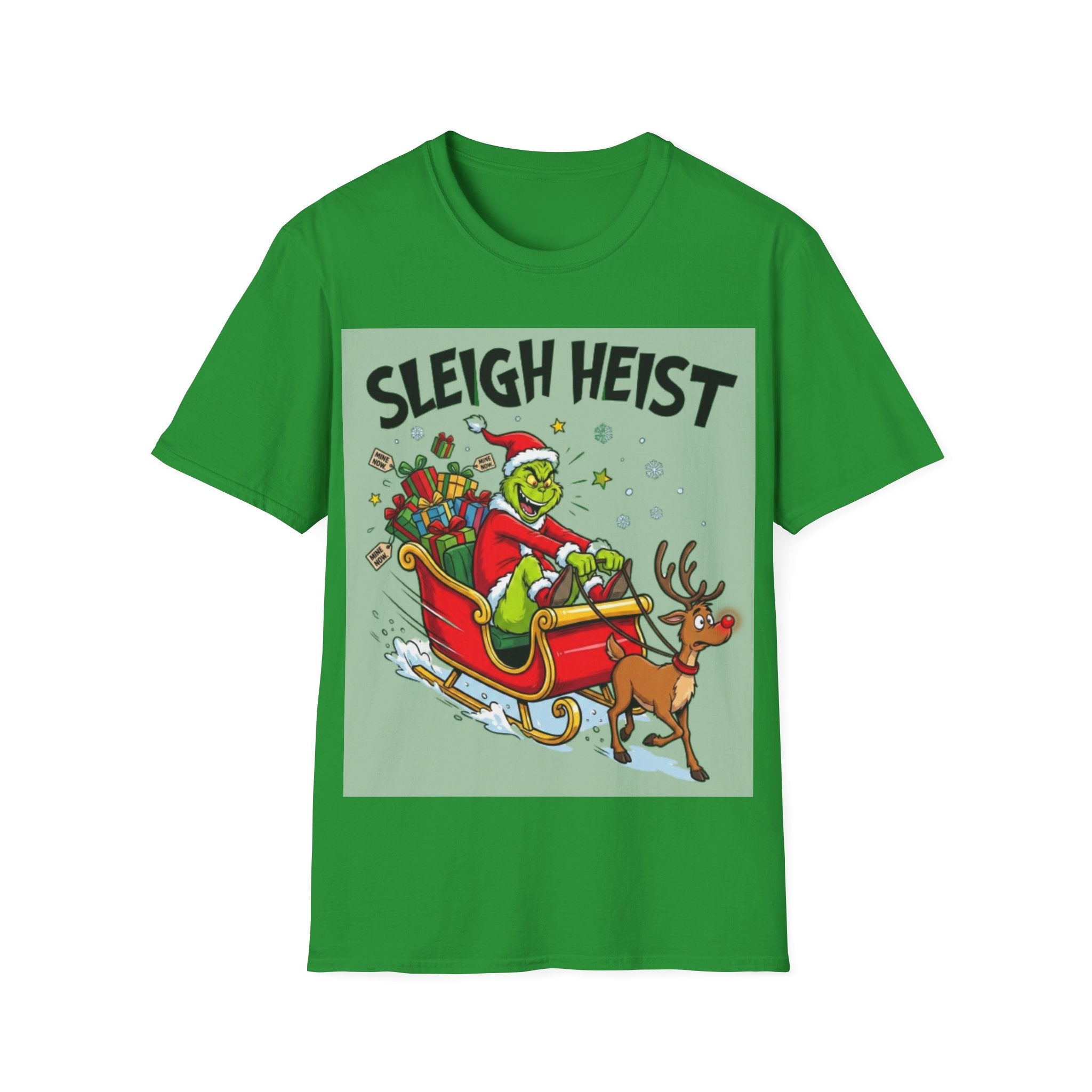 Grinch Sleigh Heist Tee | Funny Grinch Christmas Chaos T-shirt