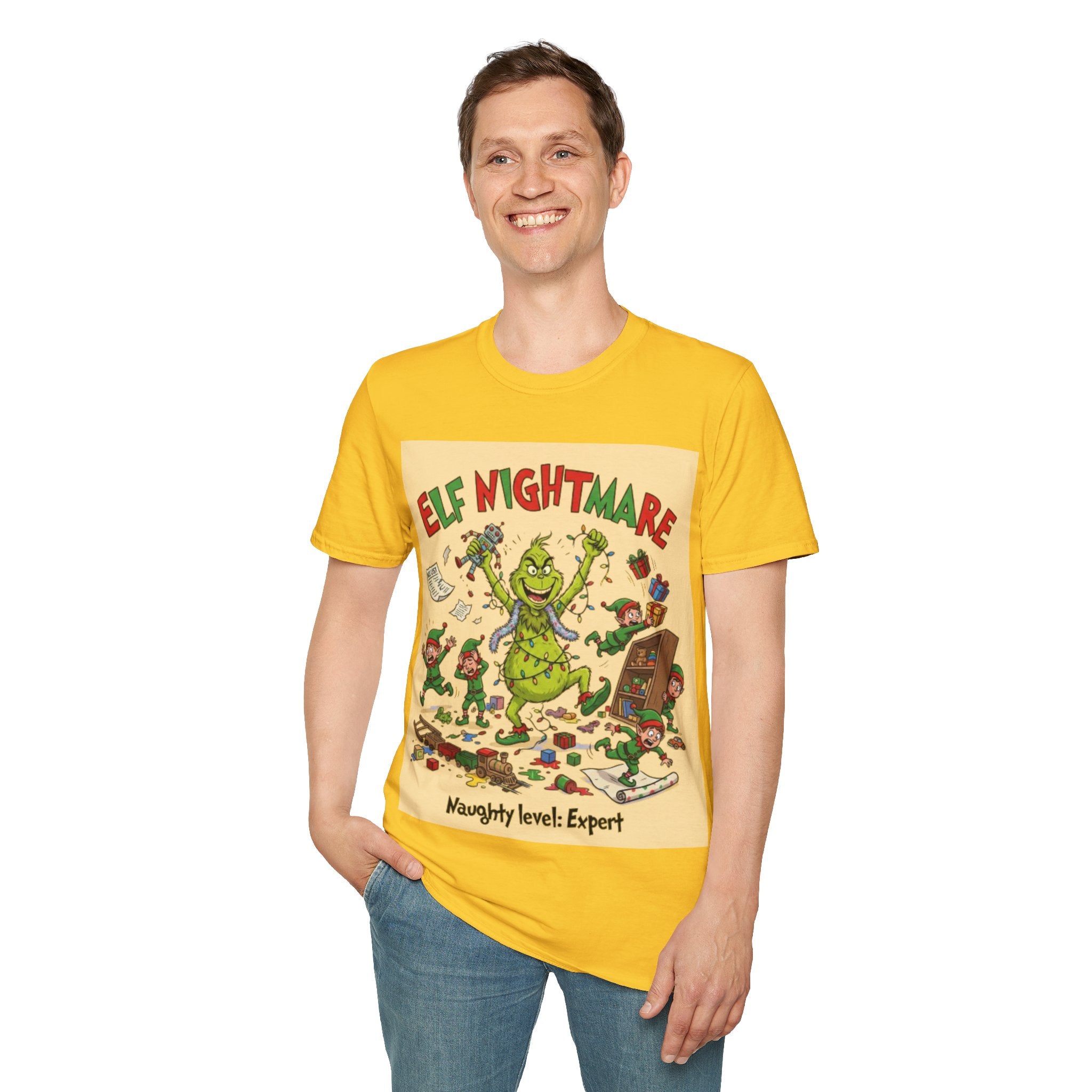 Grinch Elf Nightmare Tee | Funny Grinch Christmas Chaos T-shirt