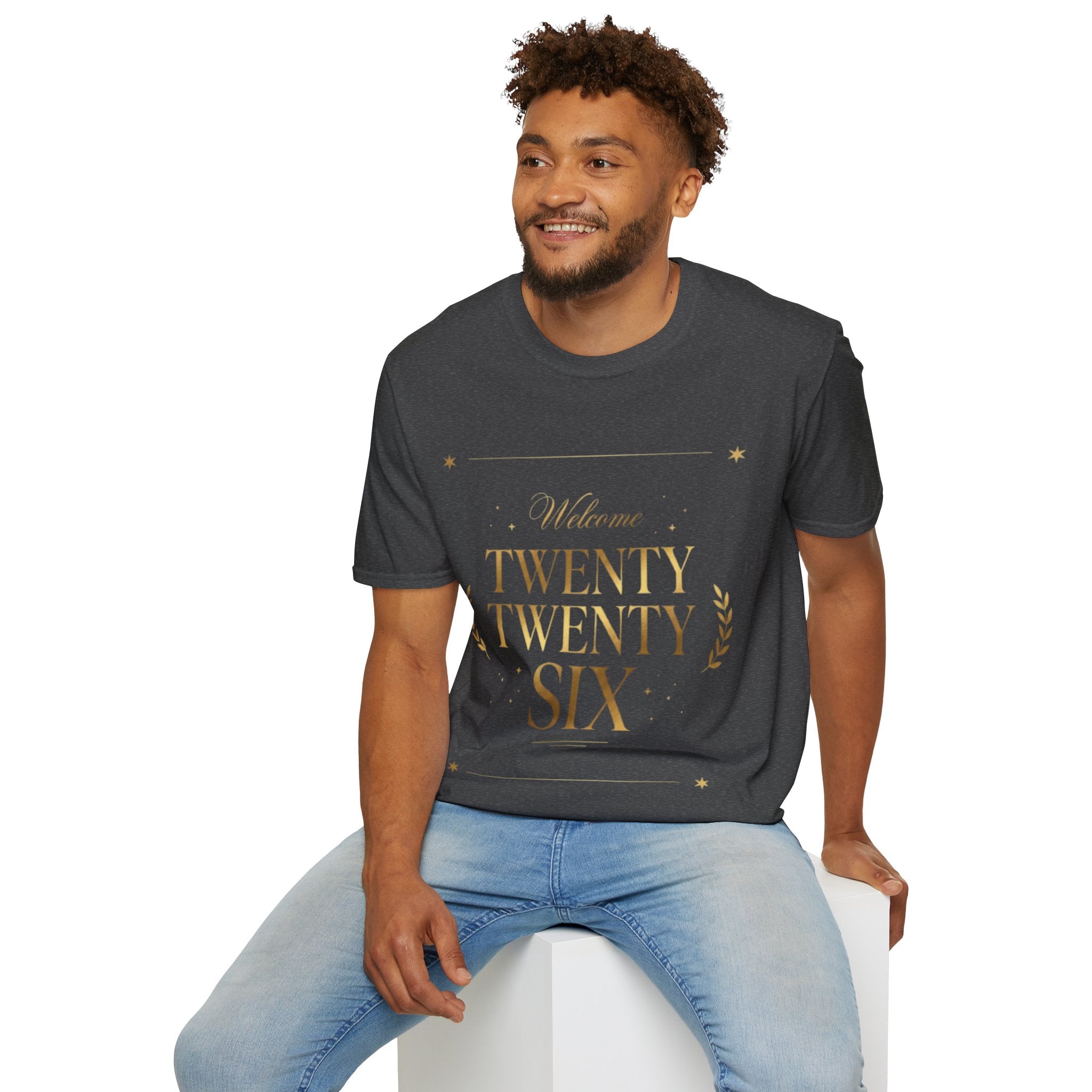Trendy Urban 'Twenty Twenty Six' Gold Tee