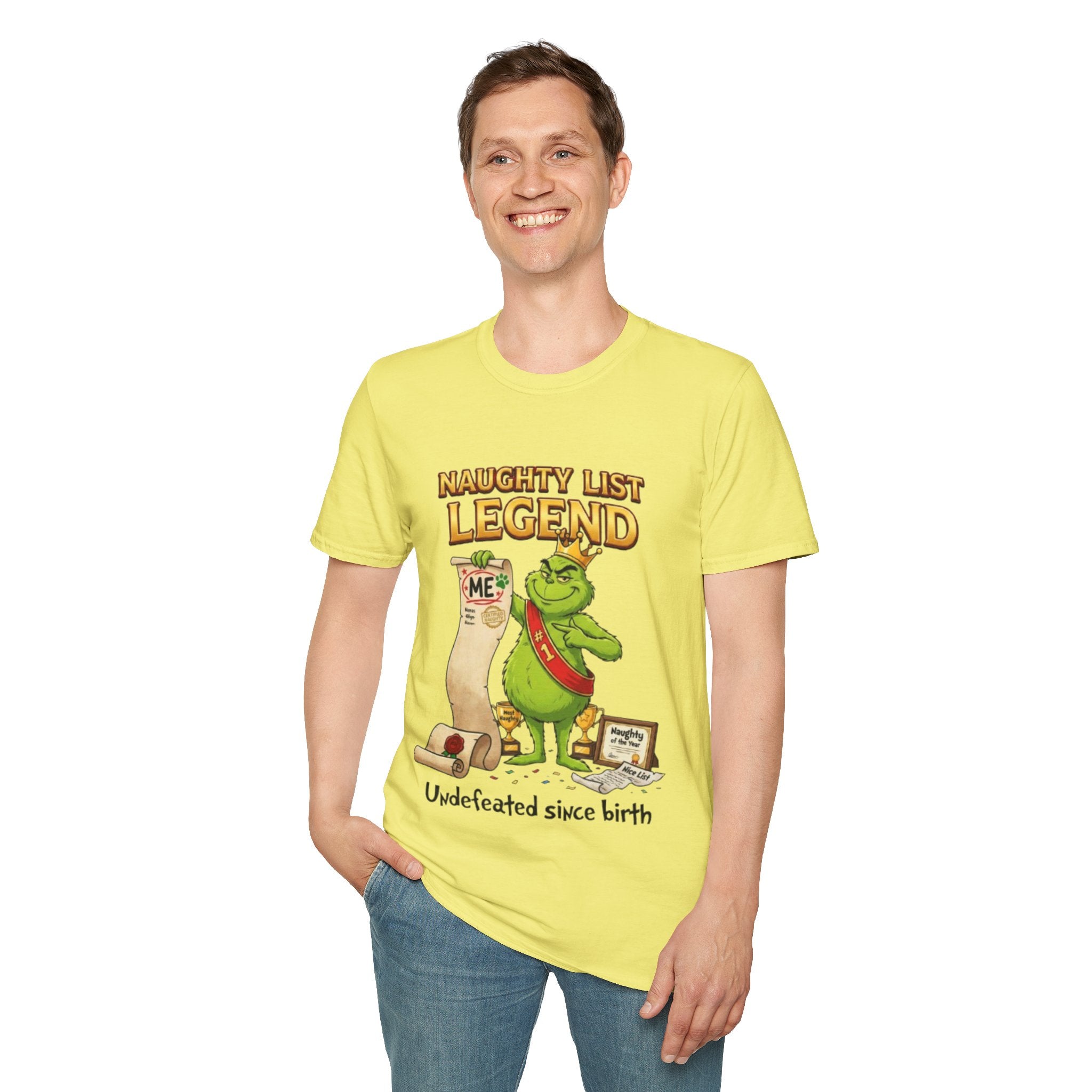 Naughty List Legend Tee | Funny Grinch Christmas T-shirt