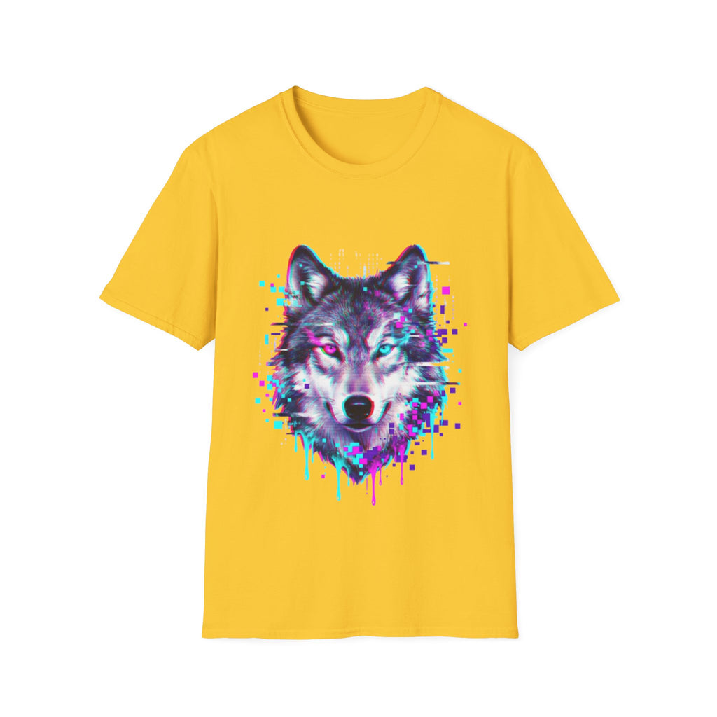 Urban Glitch Wolf Tee - Trendy Streetwear Vibes