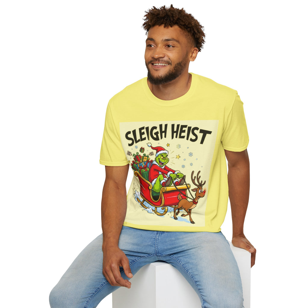 Grinch Sleigh Heist Tee | Funny Grinch Christmas Chaos T-shirt