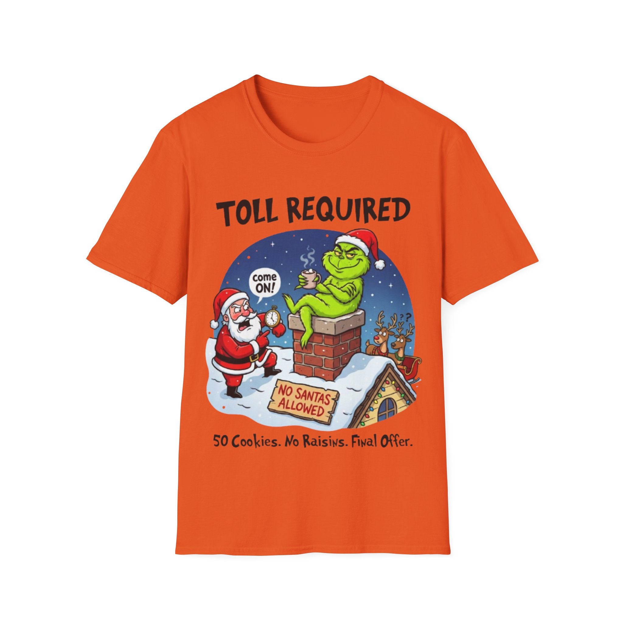 Santa Blocked by Grinch Tee | Funny Grinch Christmas T-shirt