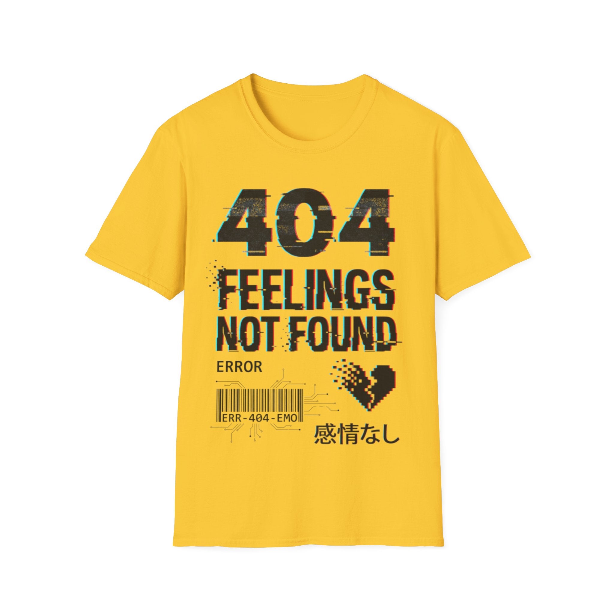 Urban Streetwear '404 Feelings' Glitch T-Shirt