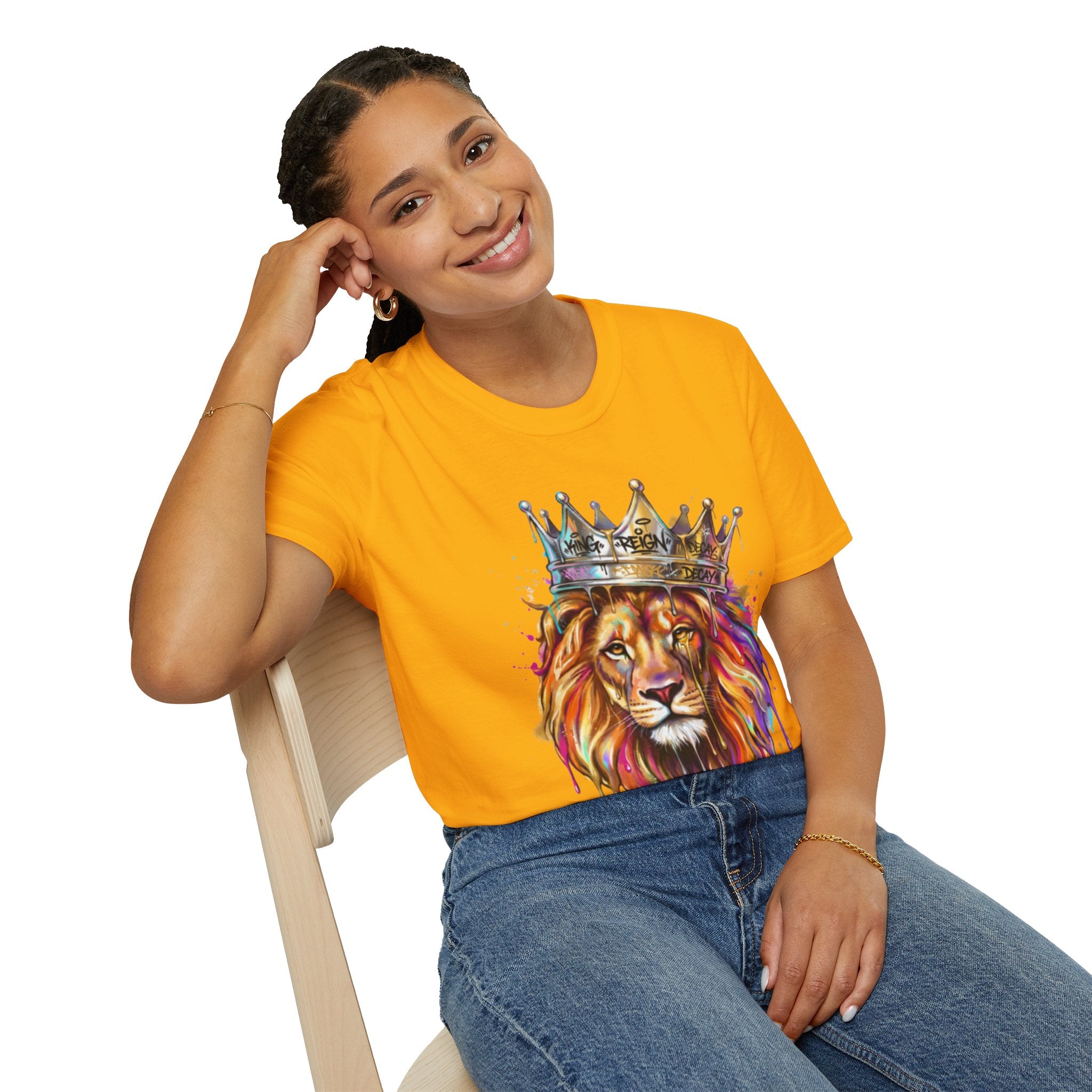 Vibrant Lion Streetwear Tee - Urban Art Vibes