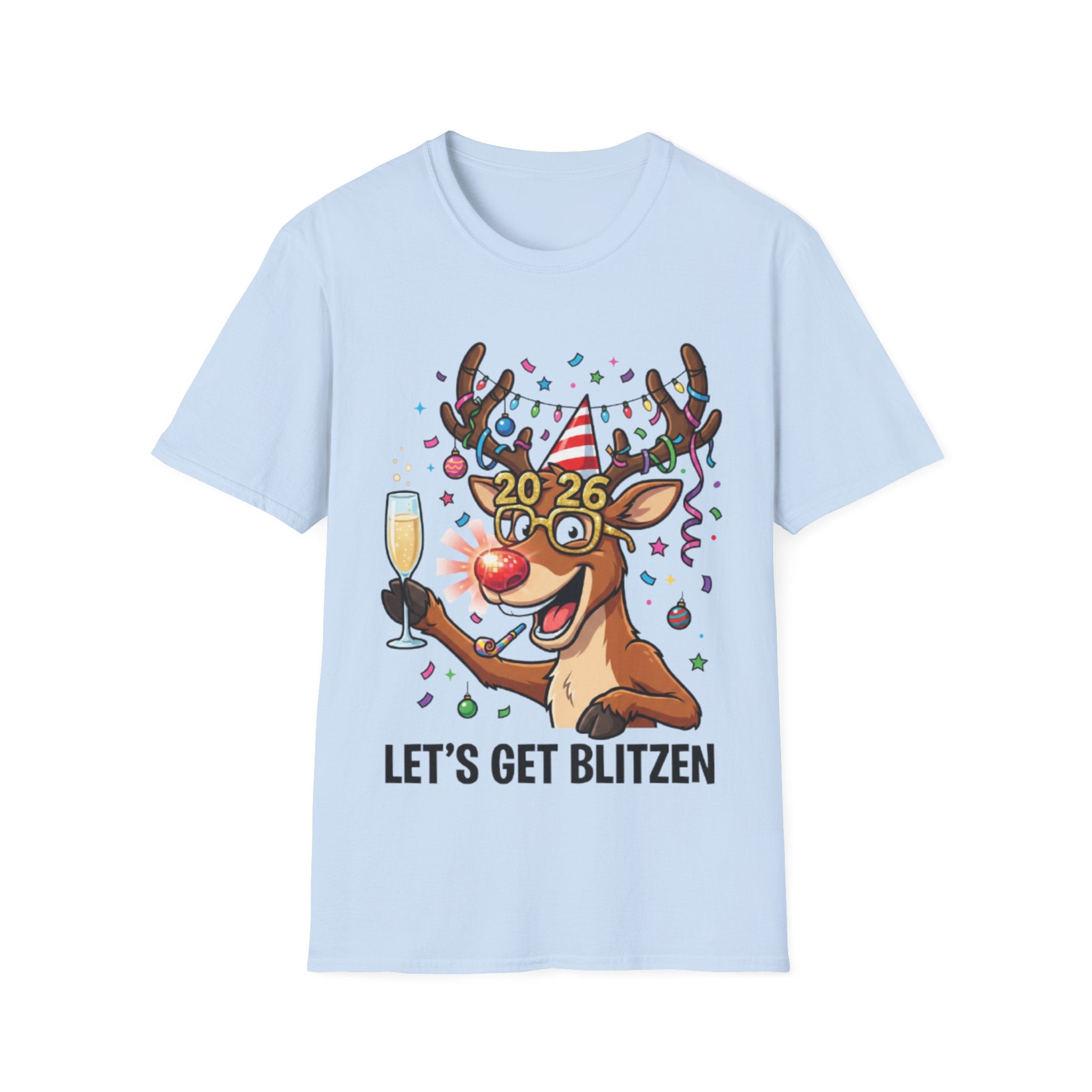 Trendy 2026 Reindeer Party Tee for Urban Style