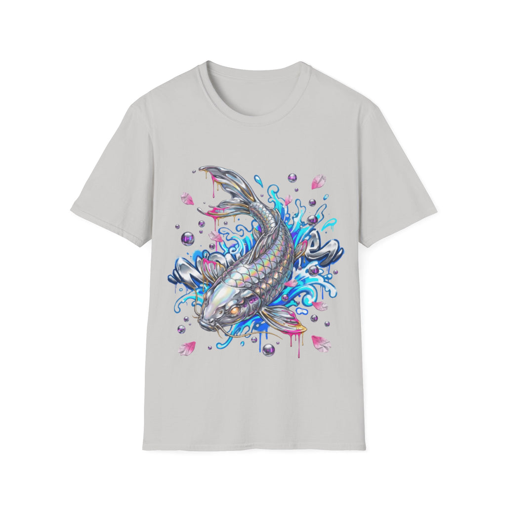 Trendy Holographic Koi T-Shirt for Urban Streetwear