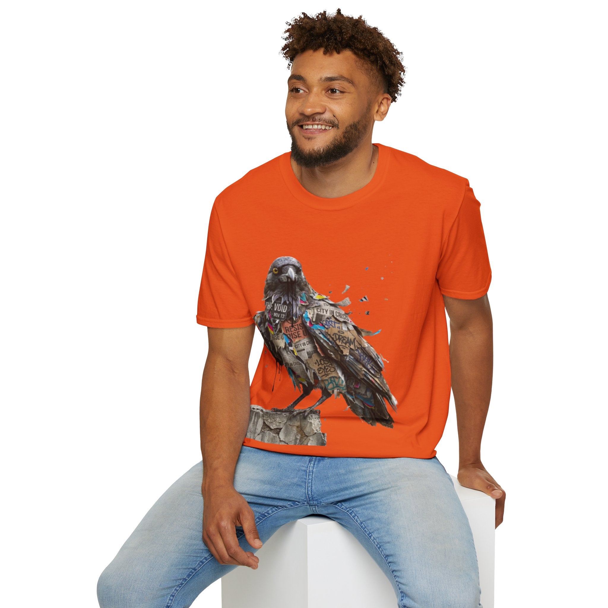 Urban Rebel Crow T-Shirt - Trendy Streetwear Style