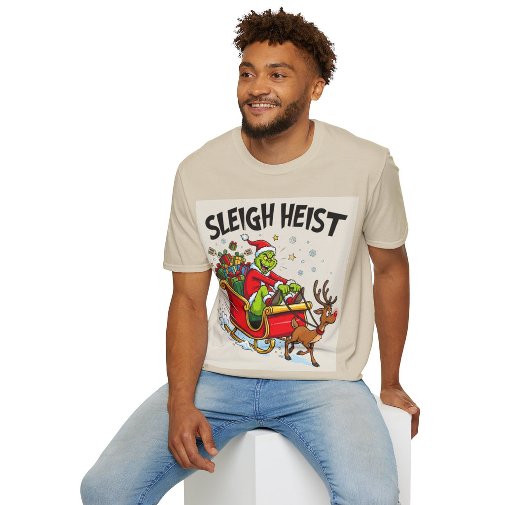 Grinch Sleigh Heist Tee | Funny Grinch Christmas Chaos T-shirt