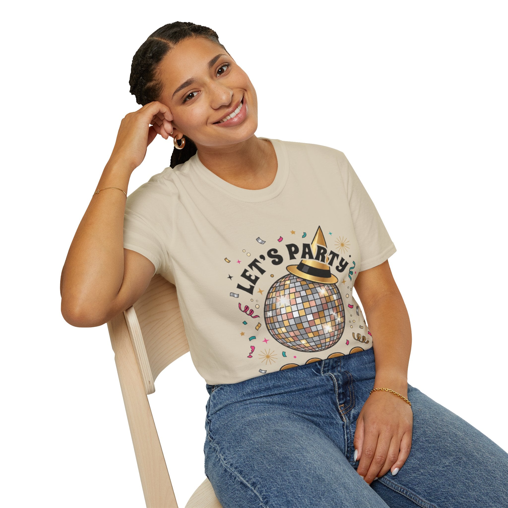 Trendy Let's Party 2026 Disco Ball Tee
