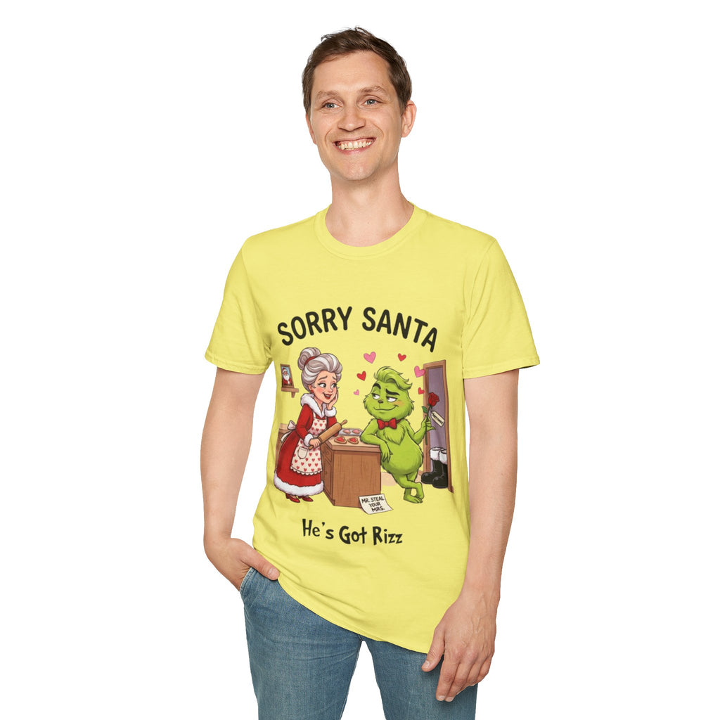 Grinch Rizz T-shirt | Funny Mrs. Claus Christmas Tee