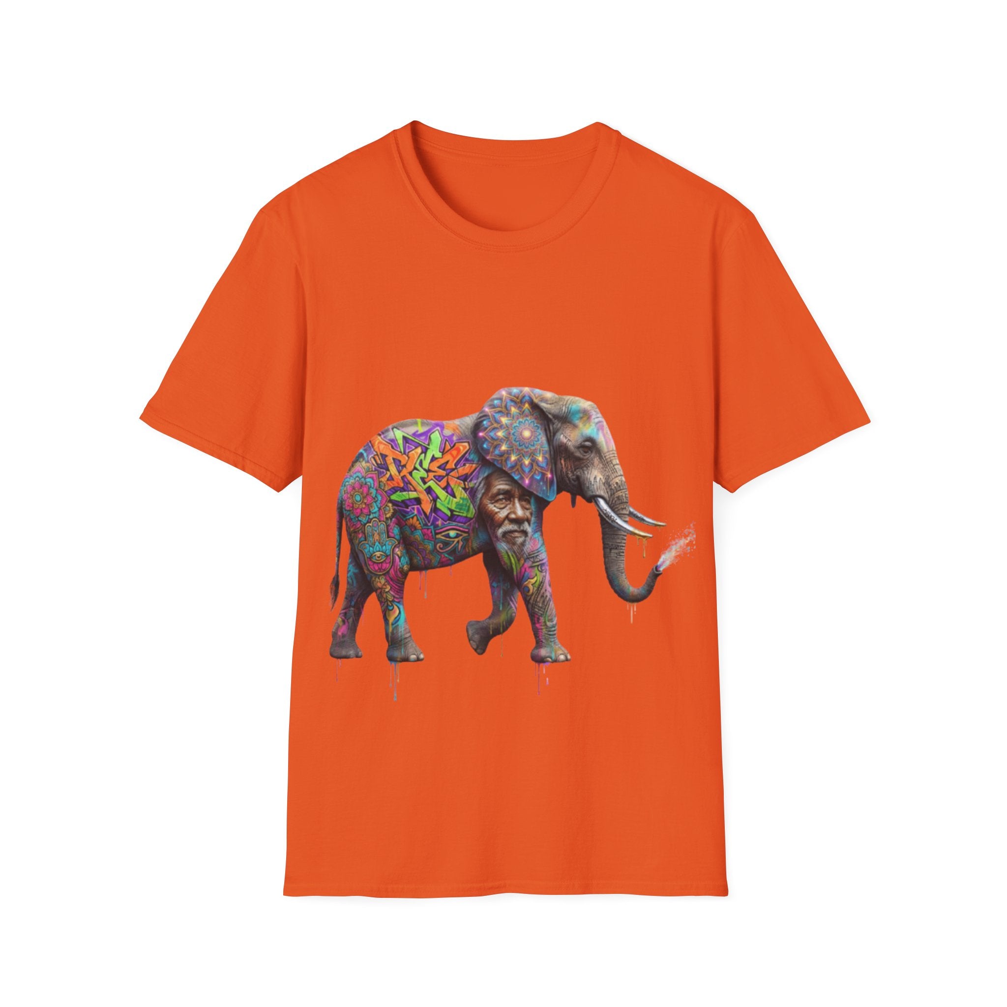 Vibrant Urban Elephant Streetwear Tee - Unisex