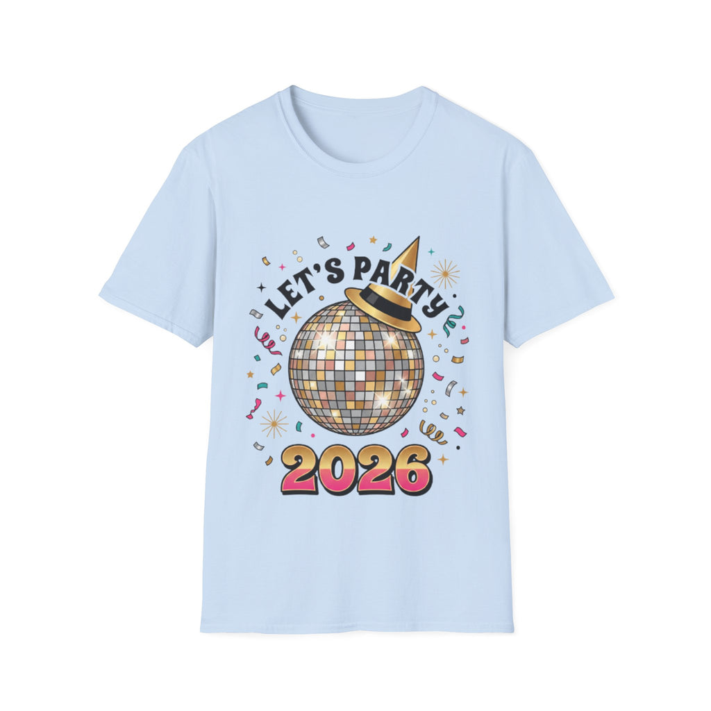Trendy Let's Party 2026 Disco Ball Tee