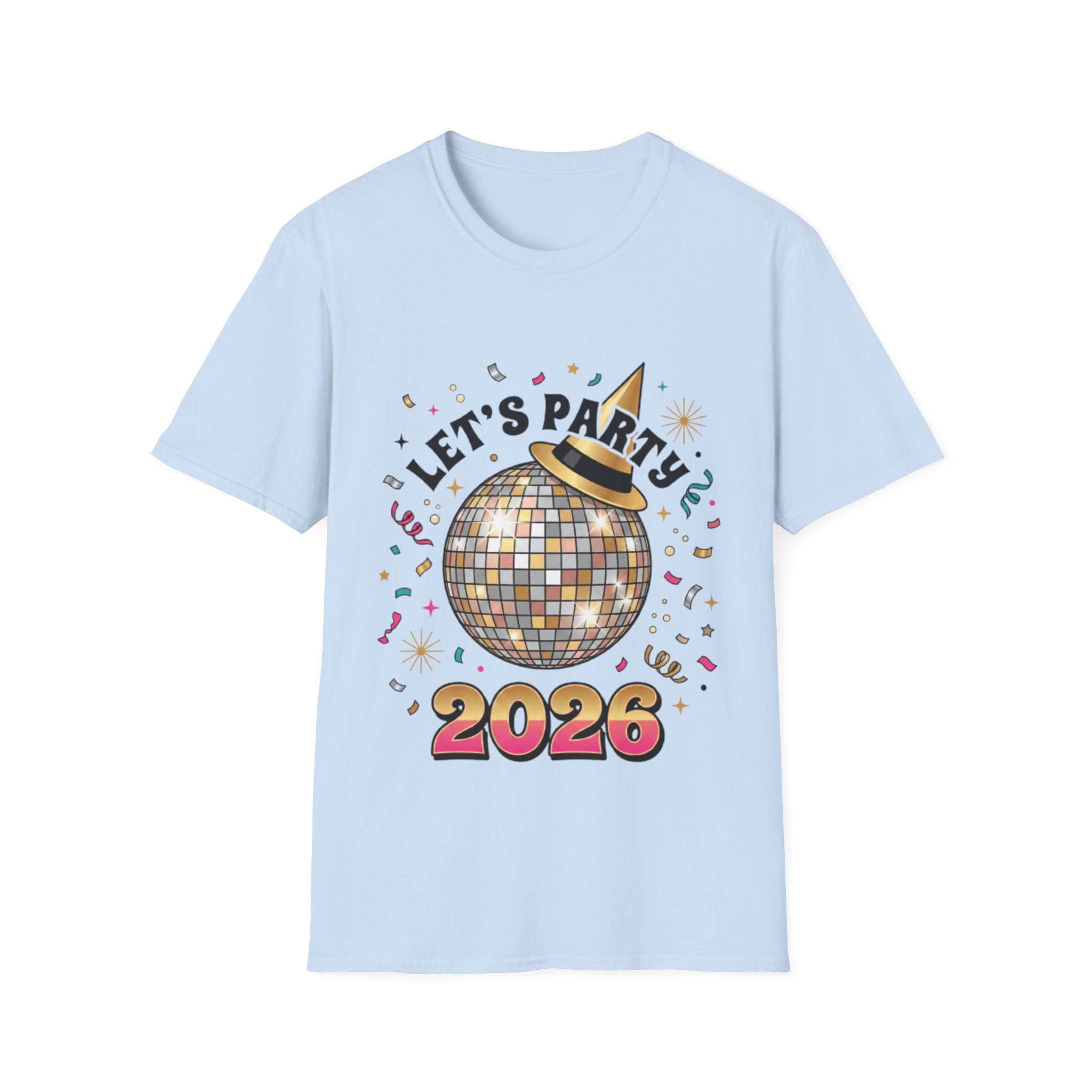 Trendy Let's Party 2026 Disco Ball Tee